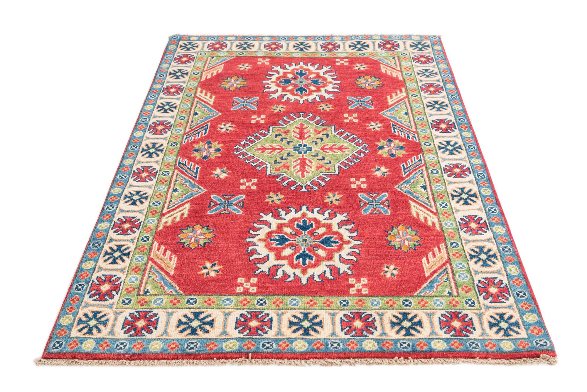 3' 3 x 4' 10 Hand Knotted Kazak Rug