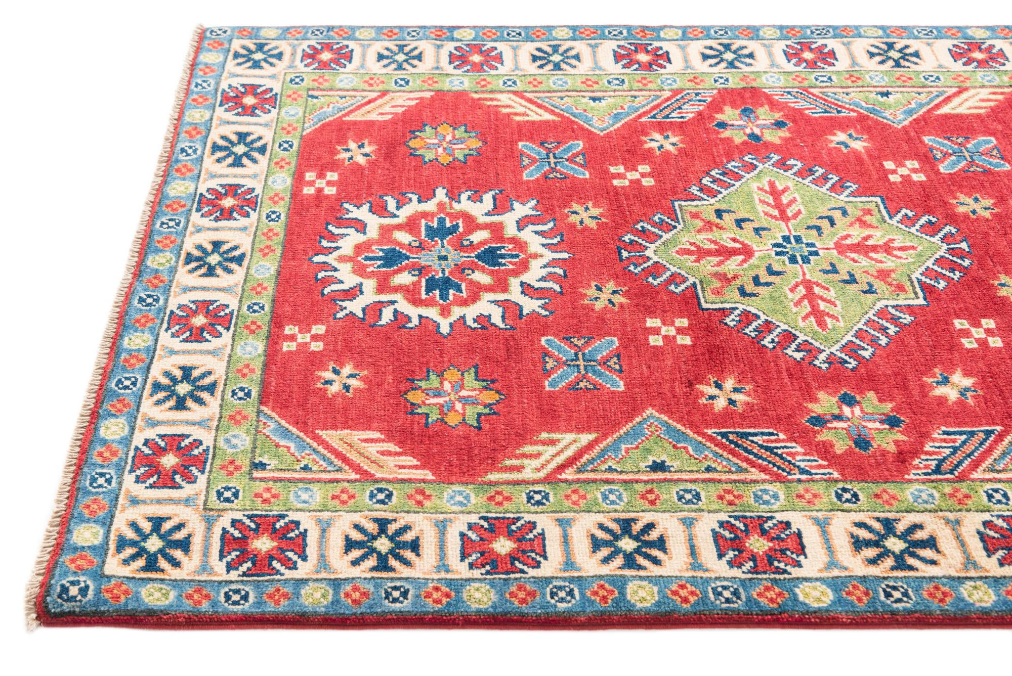 3' 3 x 4' 10 Hand Knotted Kazak Rug