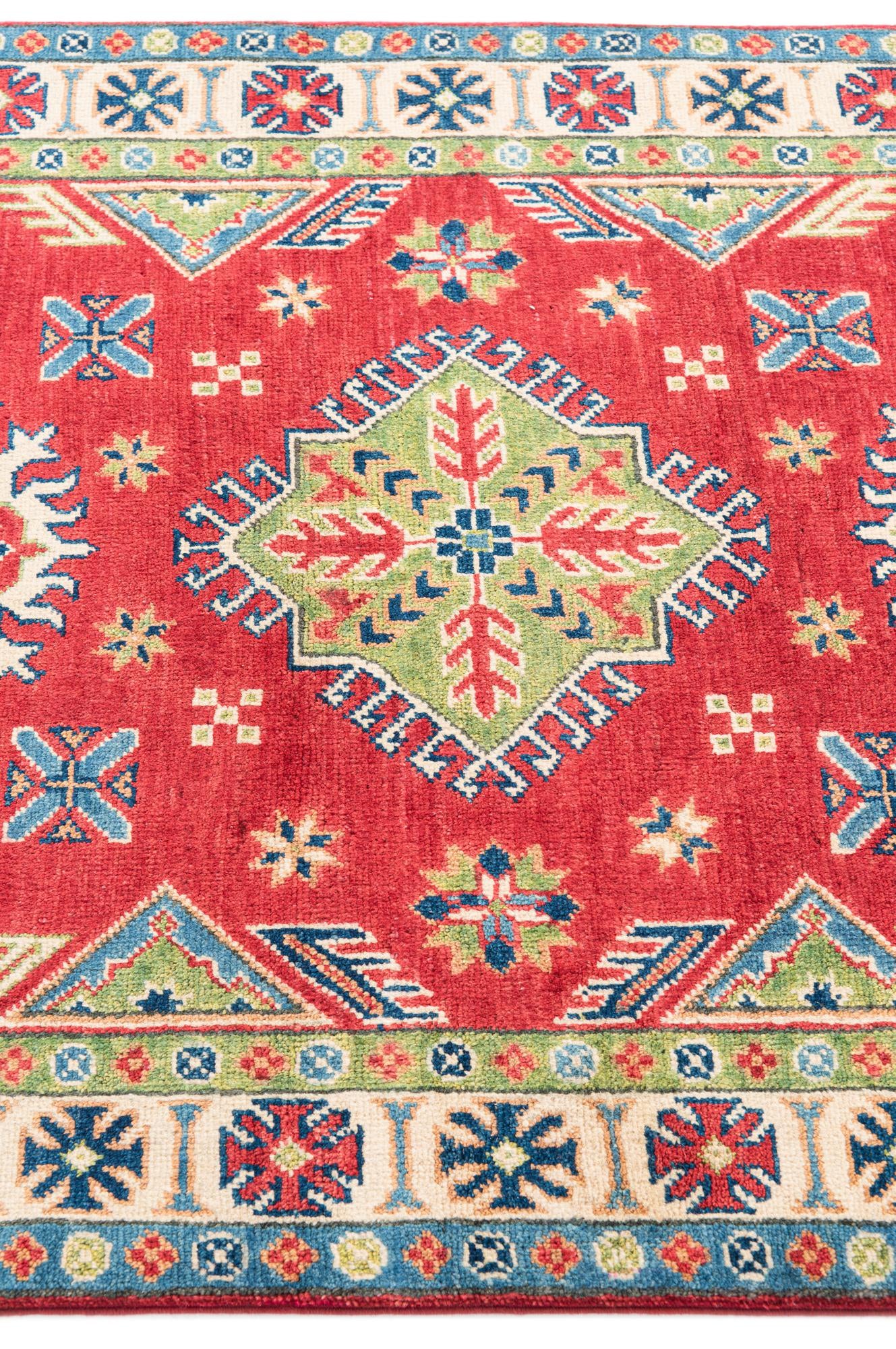 3' 3 x 4' 10 Hand Knotted Kazak Rug