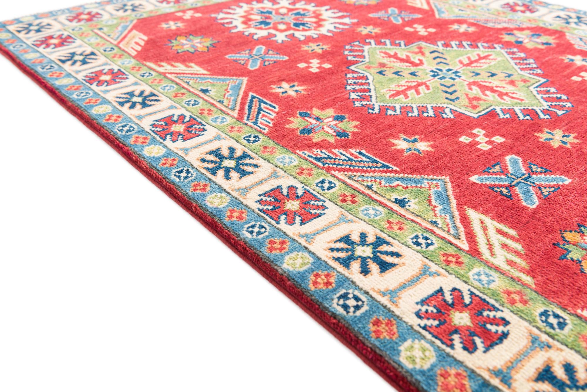 3' 3 x 4' 10 Hand Knotted Kazak Rug