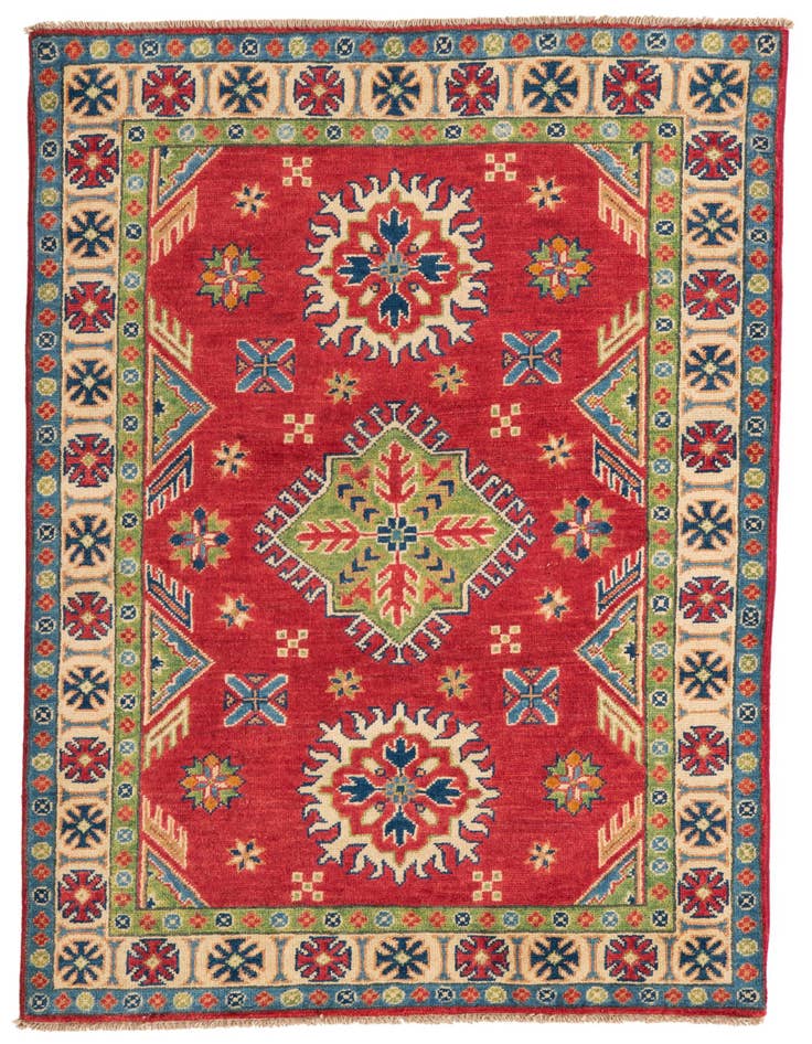 Detail image of 3' 3 x 4' 10 Hand Knotted Kazak Rug