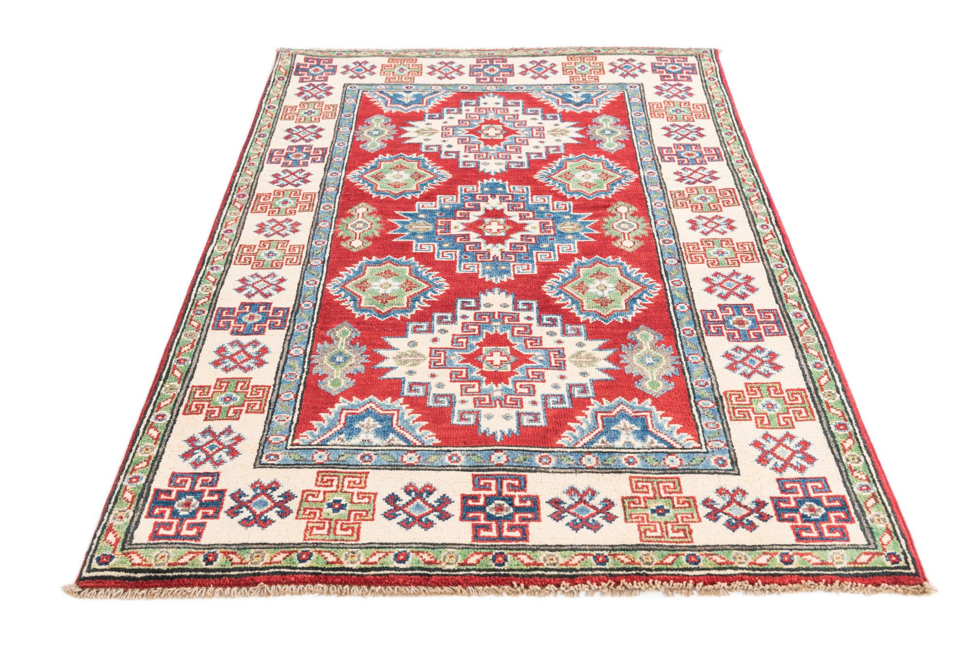 3' 3 x 5' Hand Knotted Kazak Rug