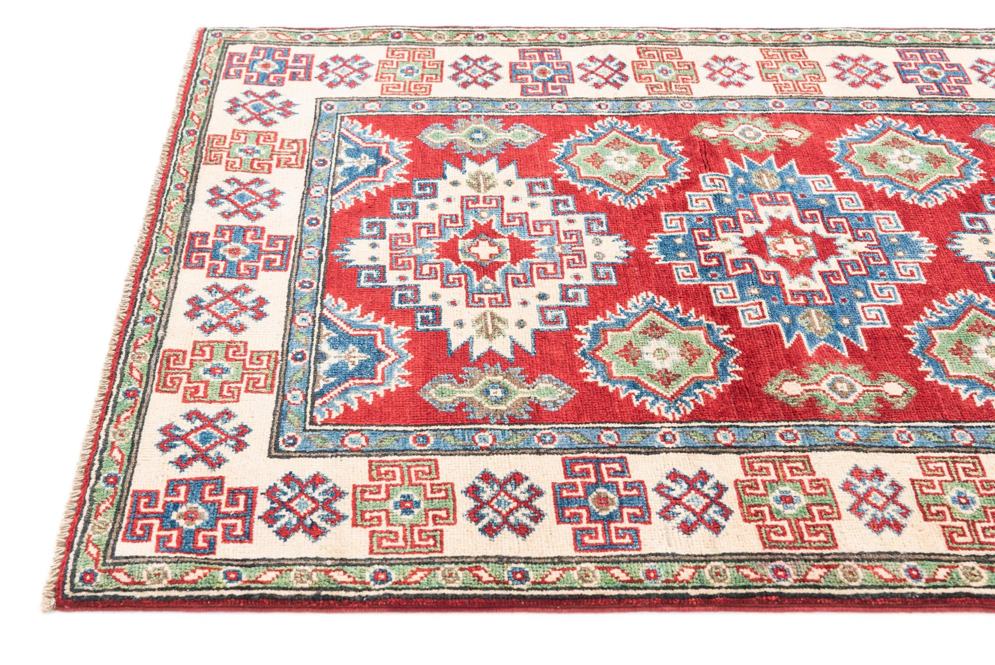 3' 3 x 5' Hand Knotted Kazak Rug