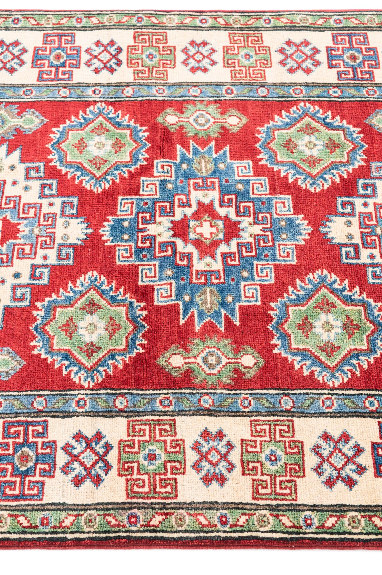 3' 3 x 5' Hand Knotted Kazak Rug