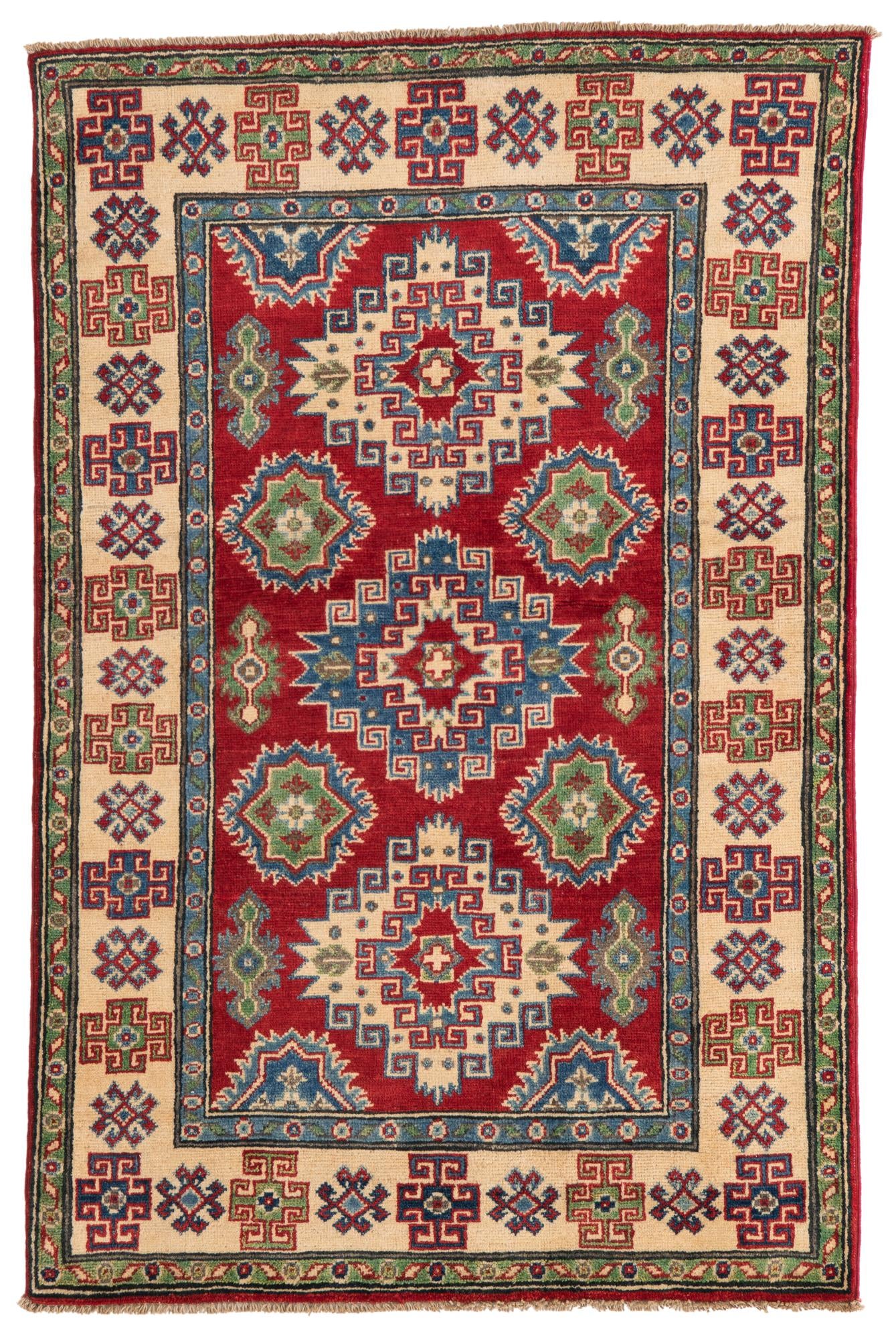 3' 3 x 5' Hand Knotted Kazak Rug