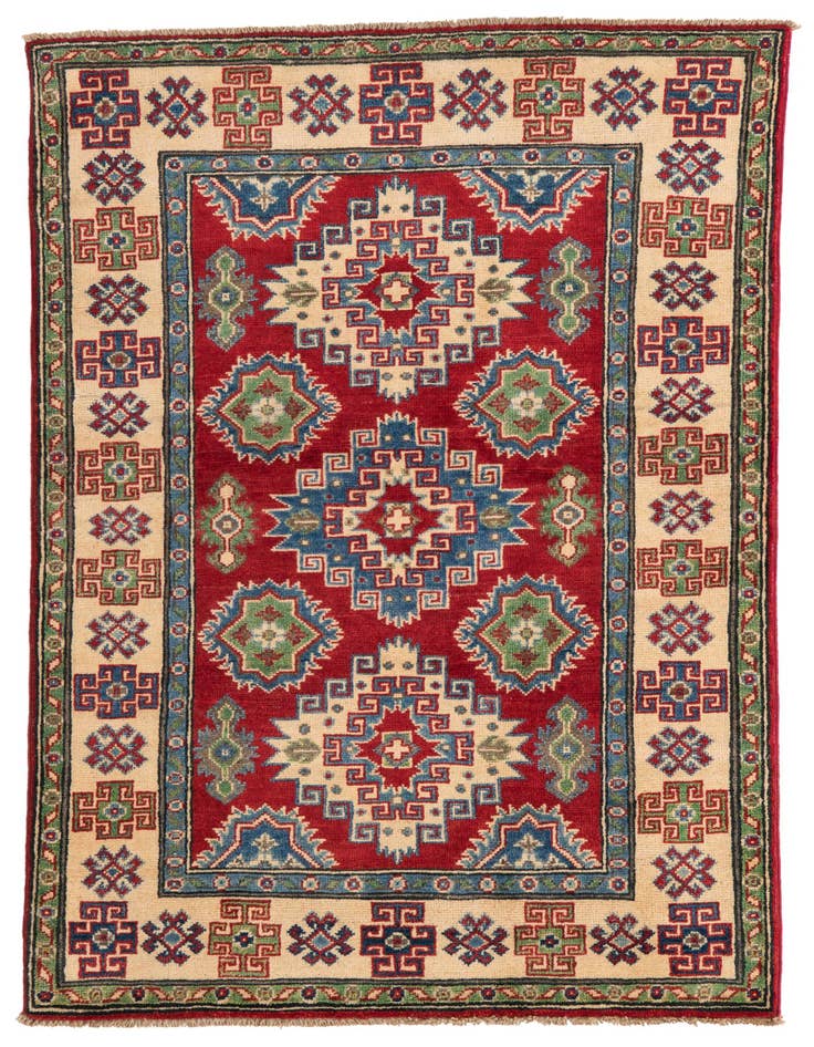 Detail image of 3' 3 x 5' Hand Knotted Kazak Rug