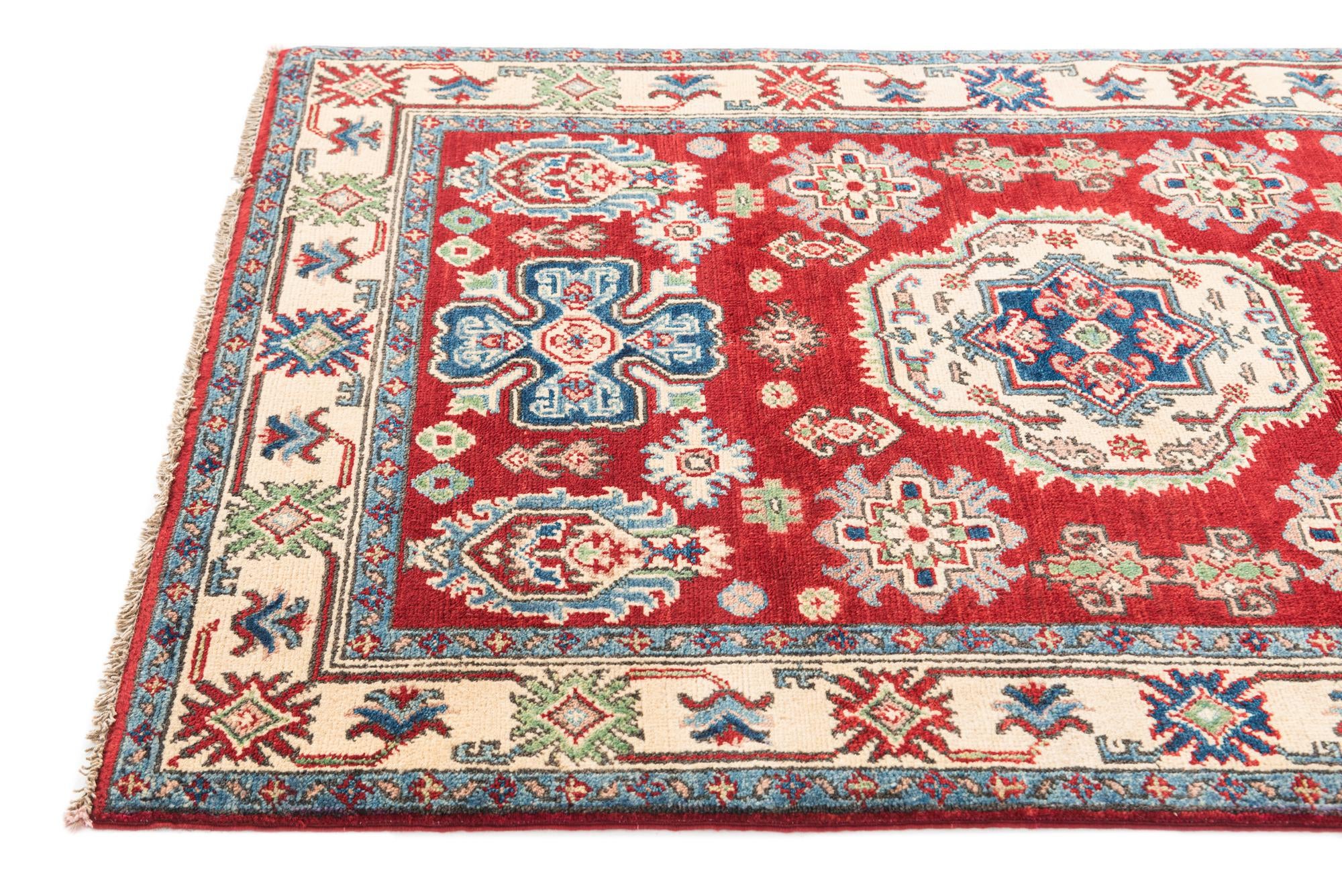 3' 2 x 5' Hand Knotted Kazak Rug