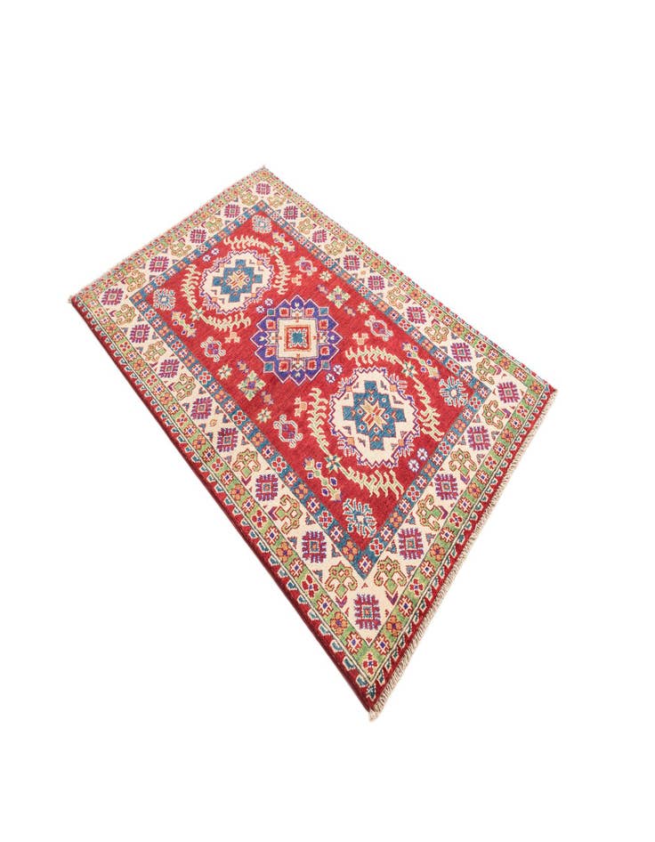 Detail image of 3' 4 x 5' 1  Hand Knotted Kazak Rug