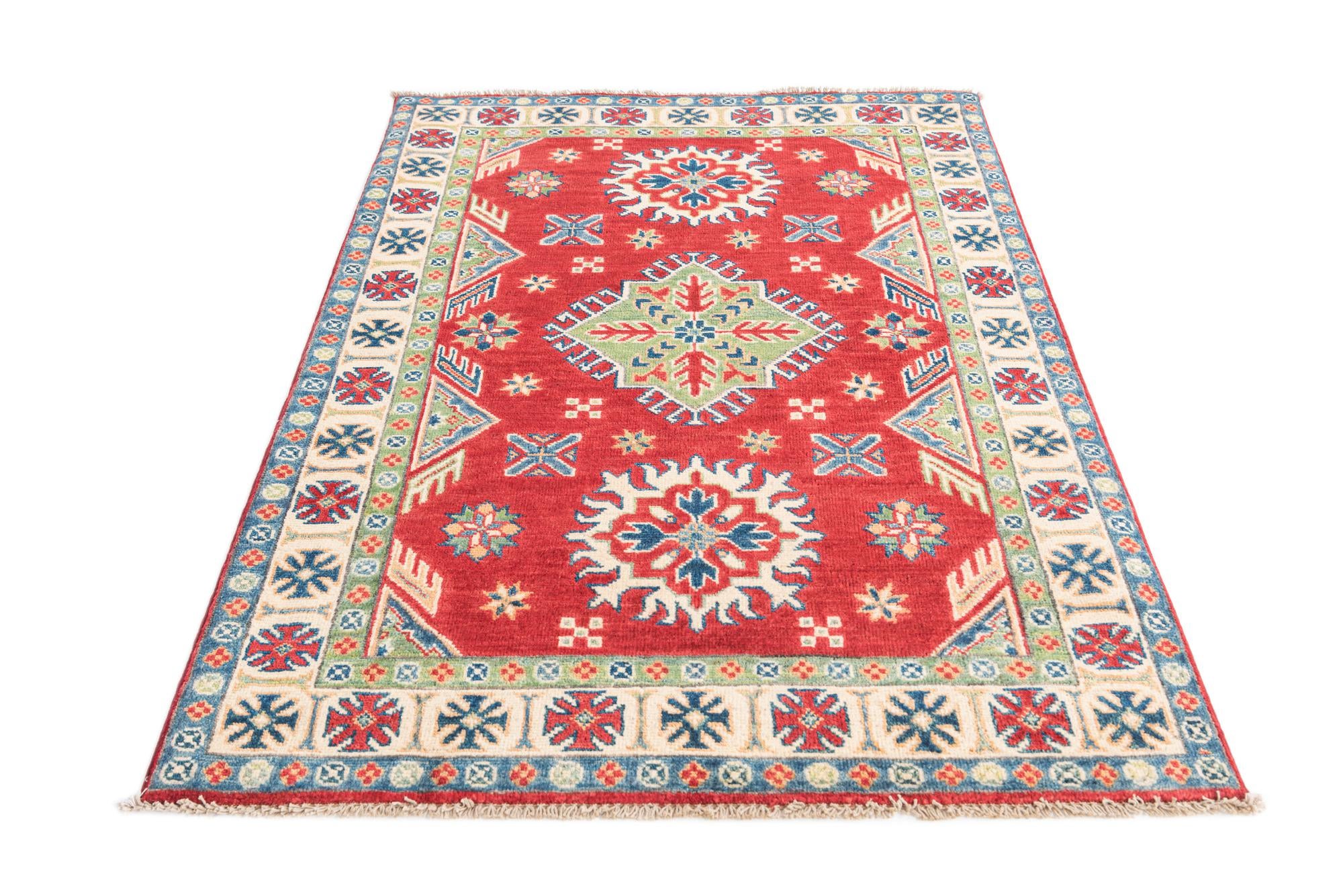 3' 3 x 5' Hand Knotted Kazak Rug