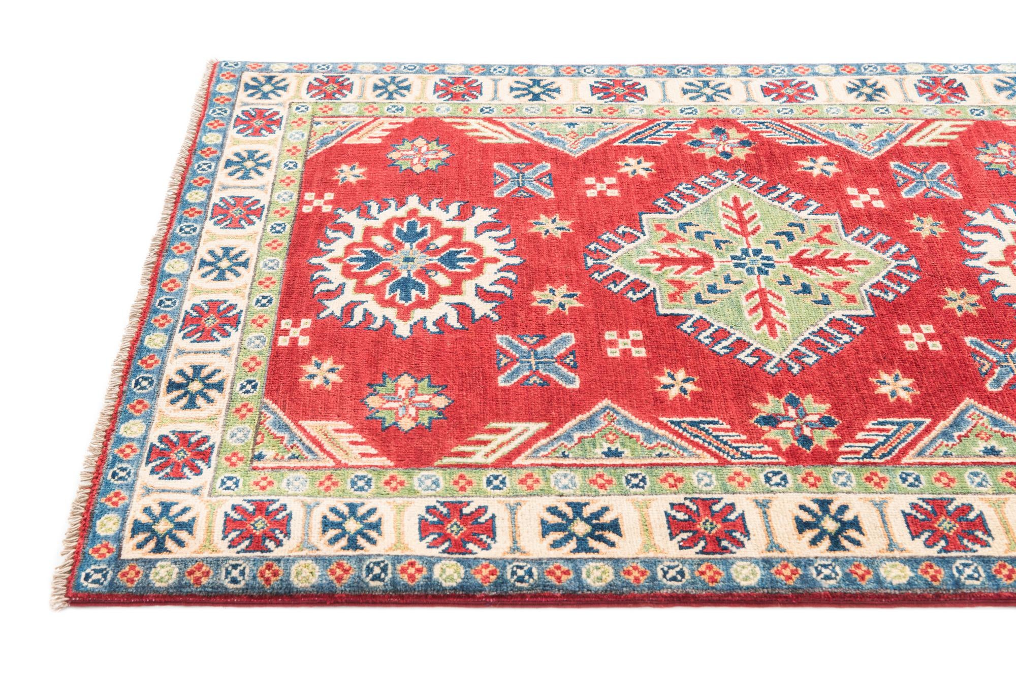 3' 3 x 5' Hand Knotted Kazak Rug