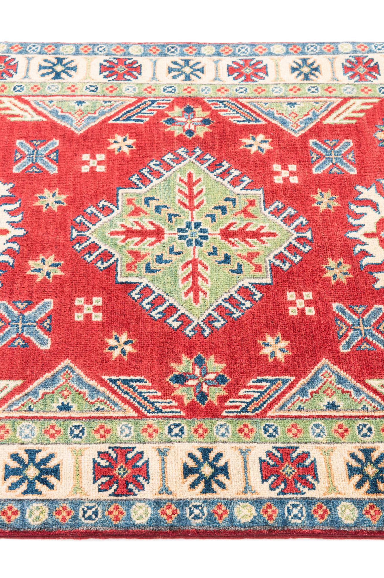 3' 3 x 5' Hand Knotted Kazak Rug
