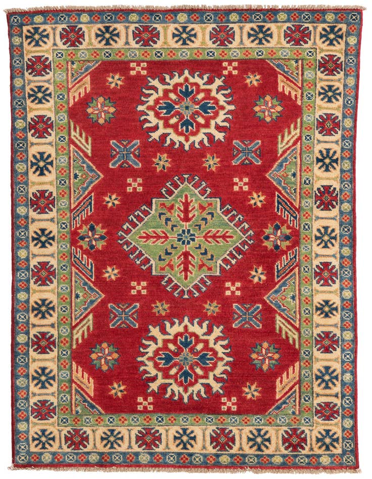 Detail image of 3' 3 x 5' Hand Knotted Kazak Rug