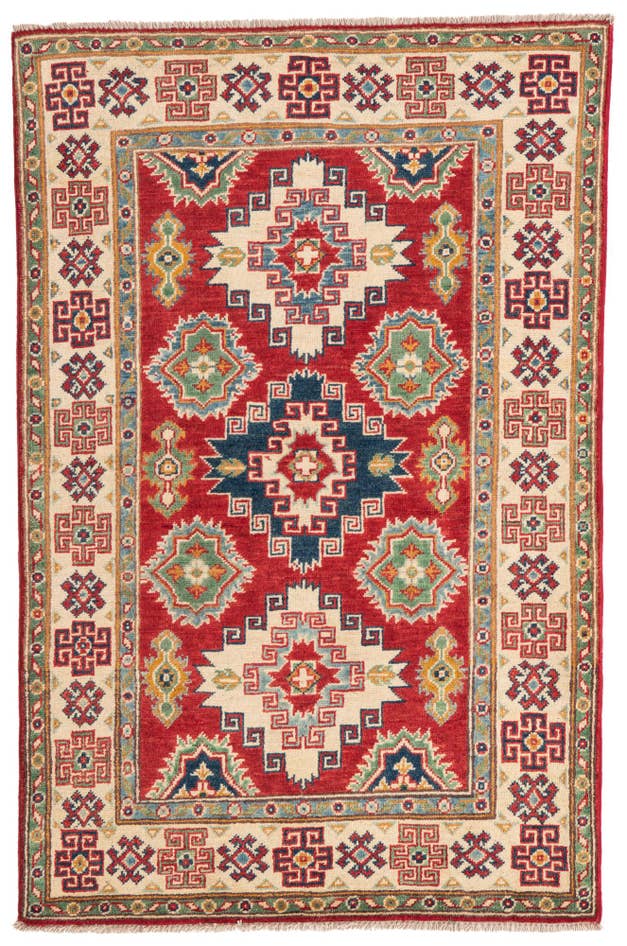 Detail image of 3' 3 x 5' Hand Knotted Kazak Rug