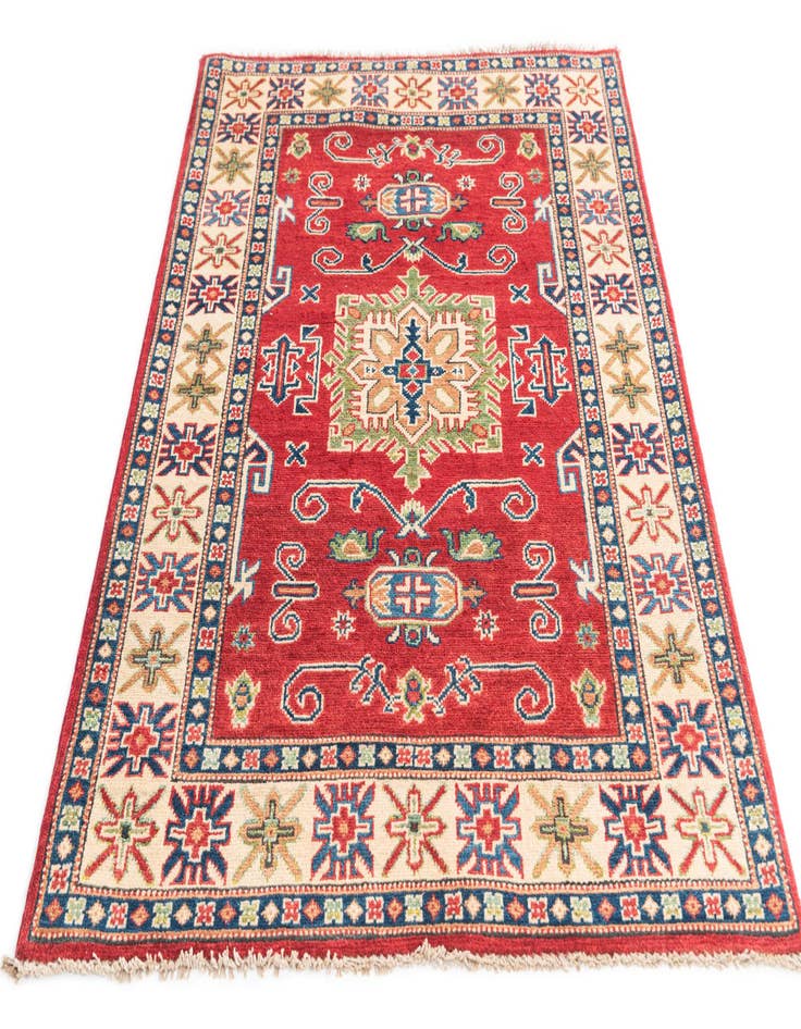 Detail image of 3' 4 x 5'  Hand Knotted Kazak Rug