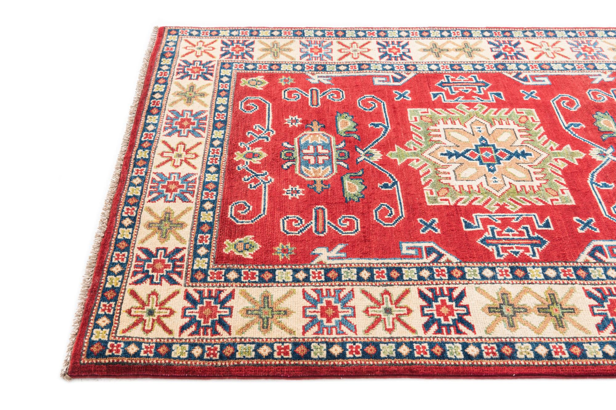 3' 4 x 5' Hand Knotted Kazak Rug