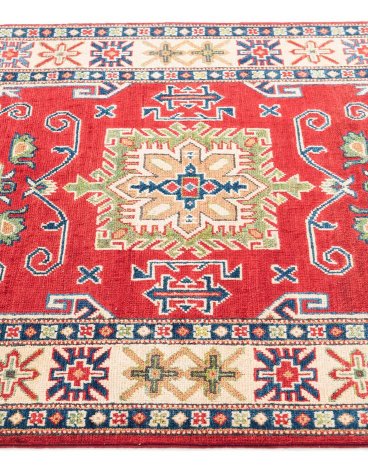 Detail image of 3' 4 x 5'  Hand Knotted Kazak Rug