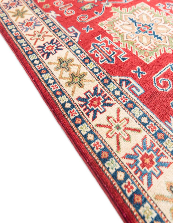 Detail image of 3' 4 x 5'  Hand Knotted Kazak Rug