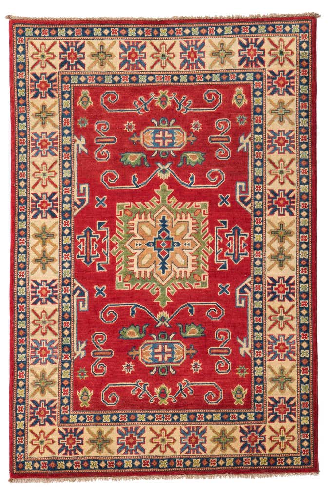 3' 4 x 5' Hand Knotted Kazak Rug