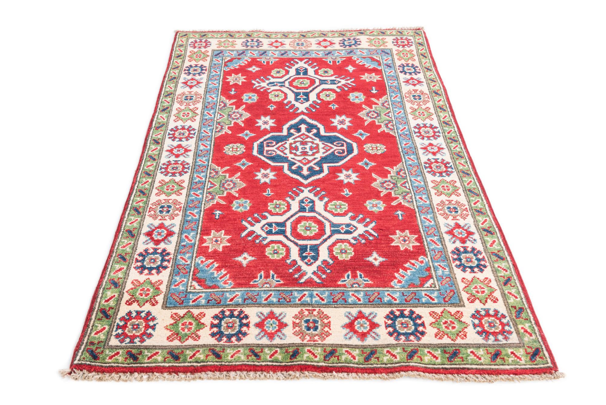 95cm x 160cm anudado a mano Kazak Alfombra