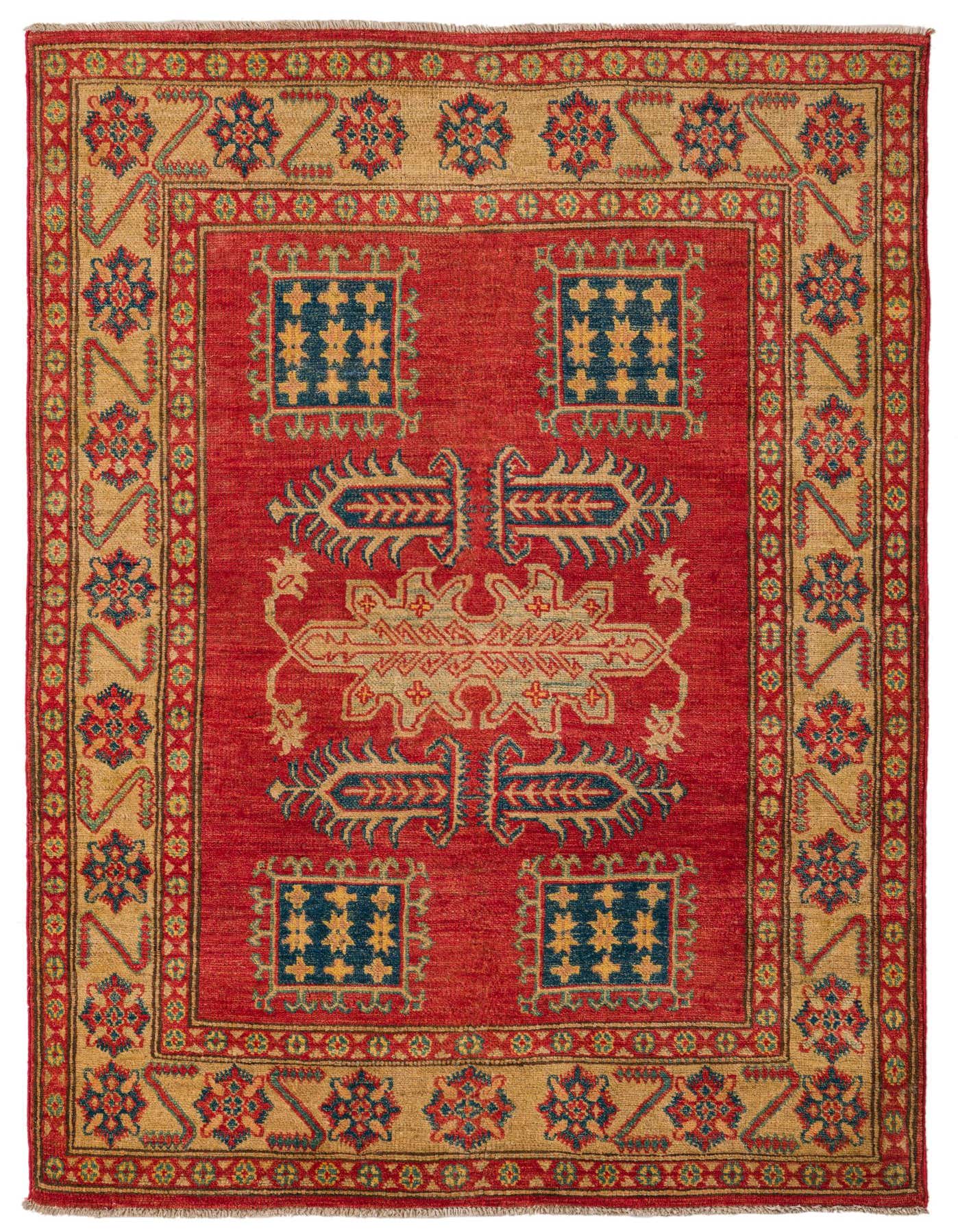 4' x 5' 8 Hand Knotted Kazak Rug