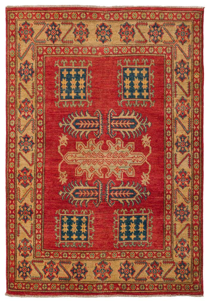 4' x 5' 8 Hand Knotted Kazak Rug