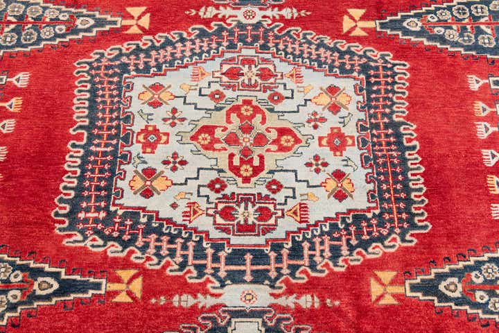 8' 1 x 9' 2 Hand Knotted Kazak Rug