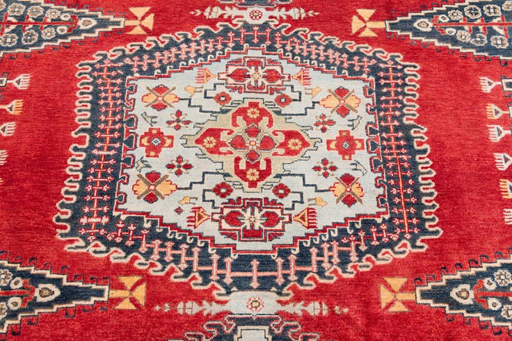 Detail image of 8' 1 x 9' 2 Hand Knotted Kazak Rug