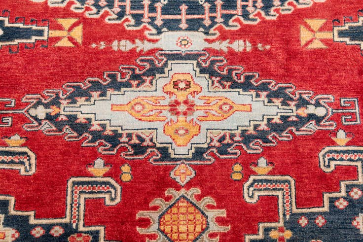 Detail image of 8' 1 x 9' 2 Hand Knotted Kazak Rug