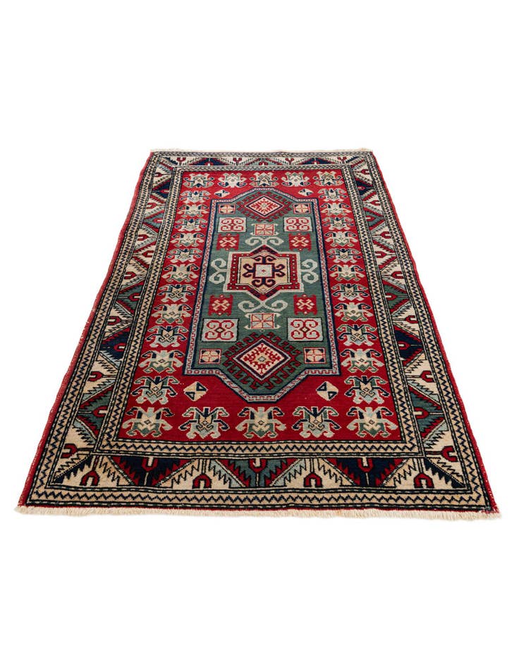 Detail image of 2' 11 x 5' 2 Hand Knotted Kazak Oriental Wool Rug