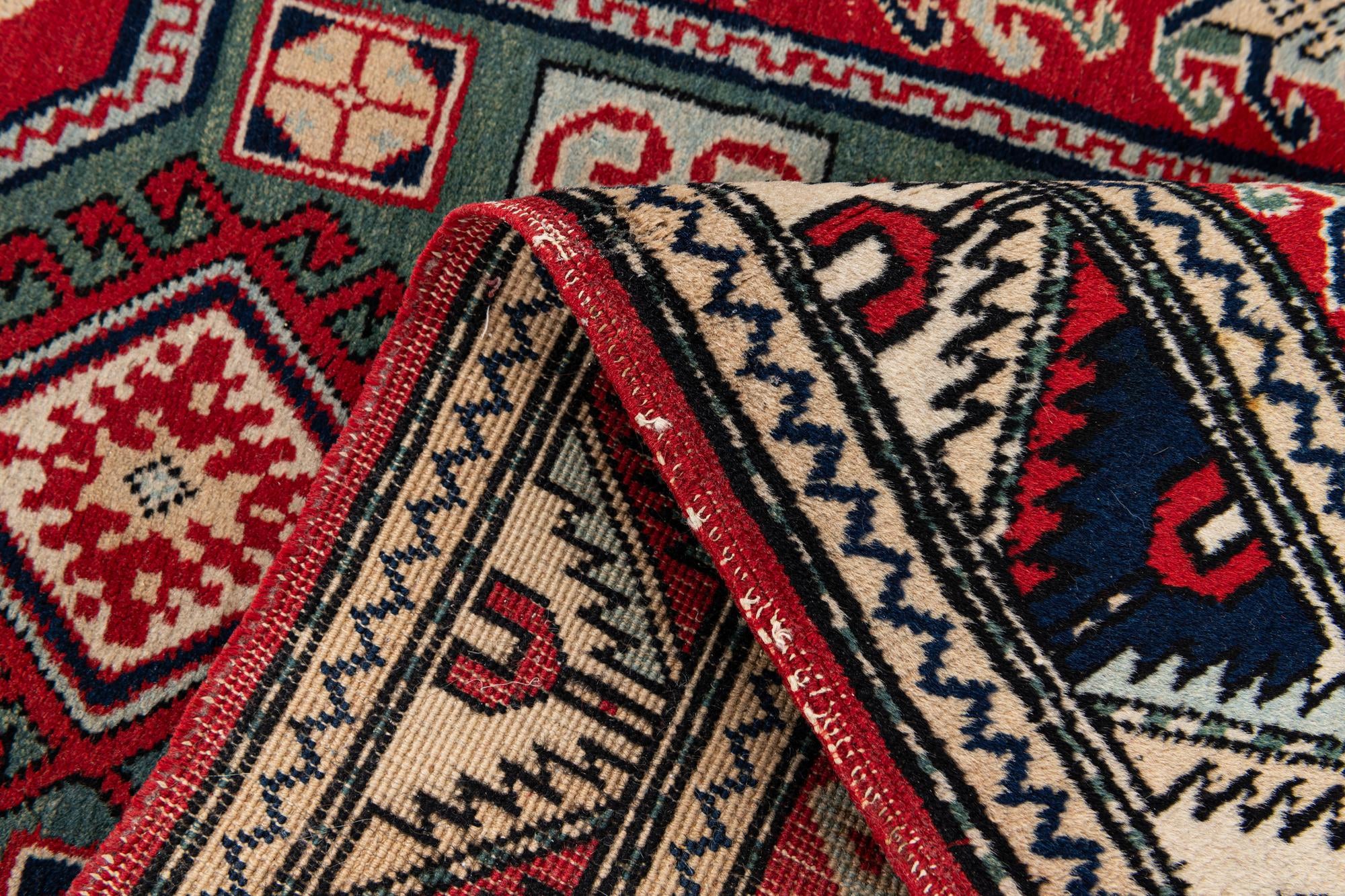 2' 11 x 5' 2 Hand Knotted Kazak Oriental Wool Rug