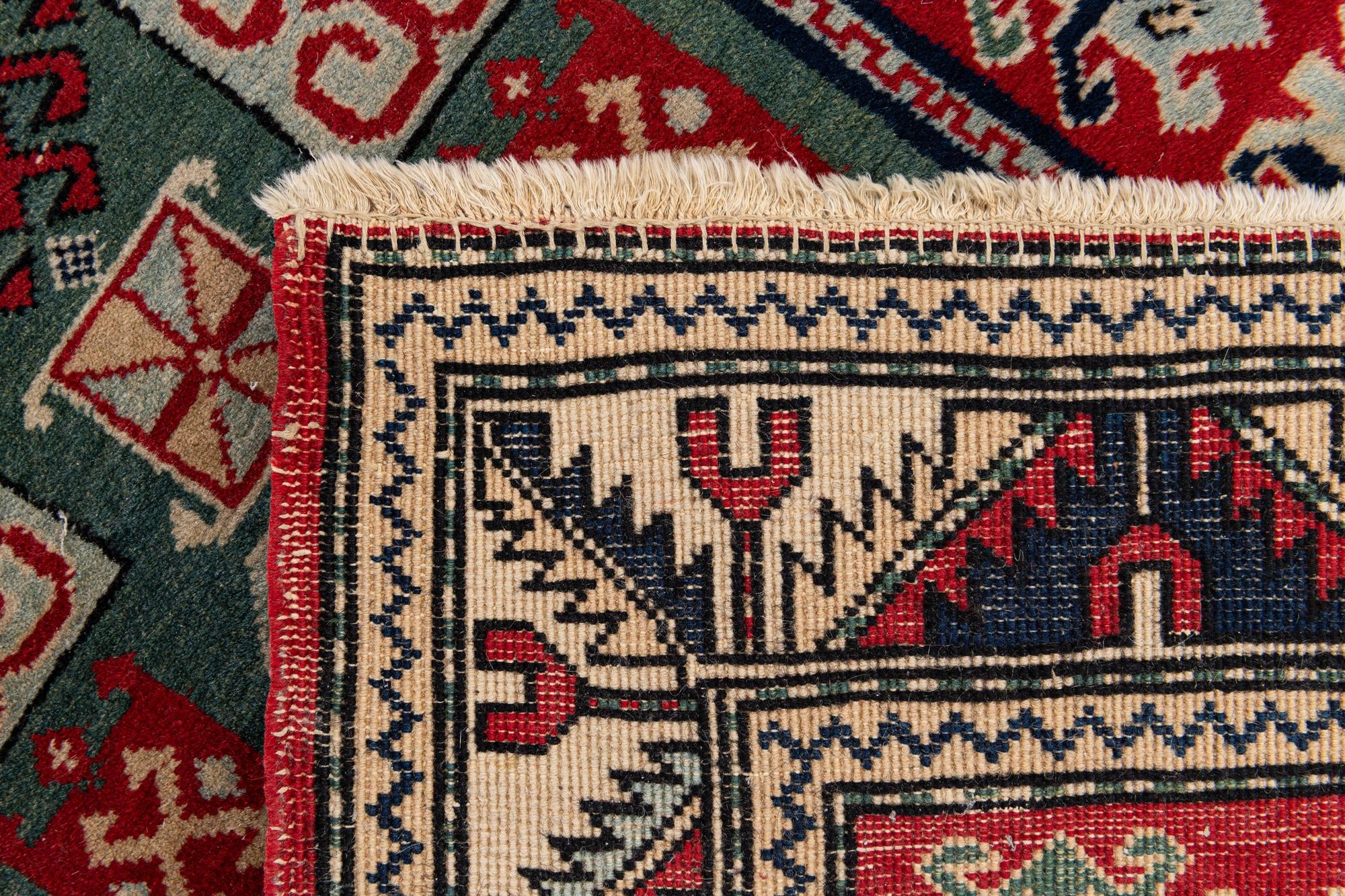 2' 11 x 5' 2 Hand Knotted Kazak Oriental Wool Rug