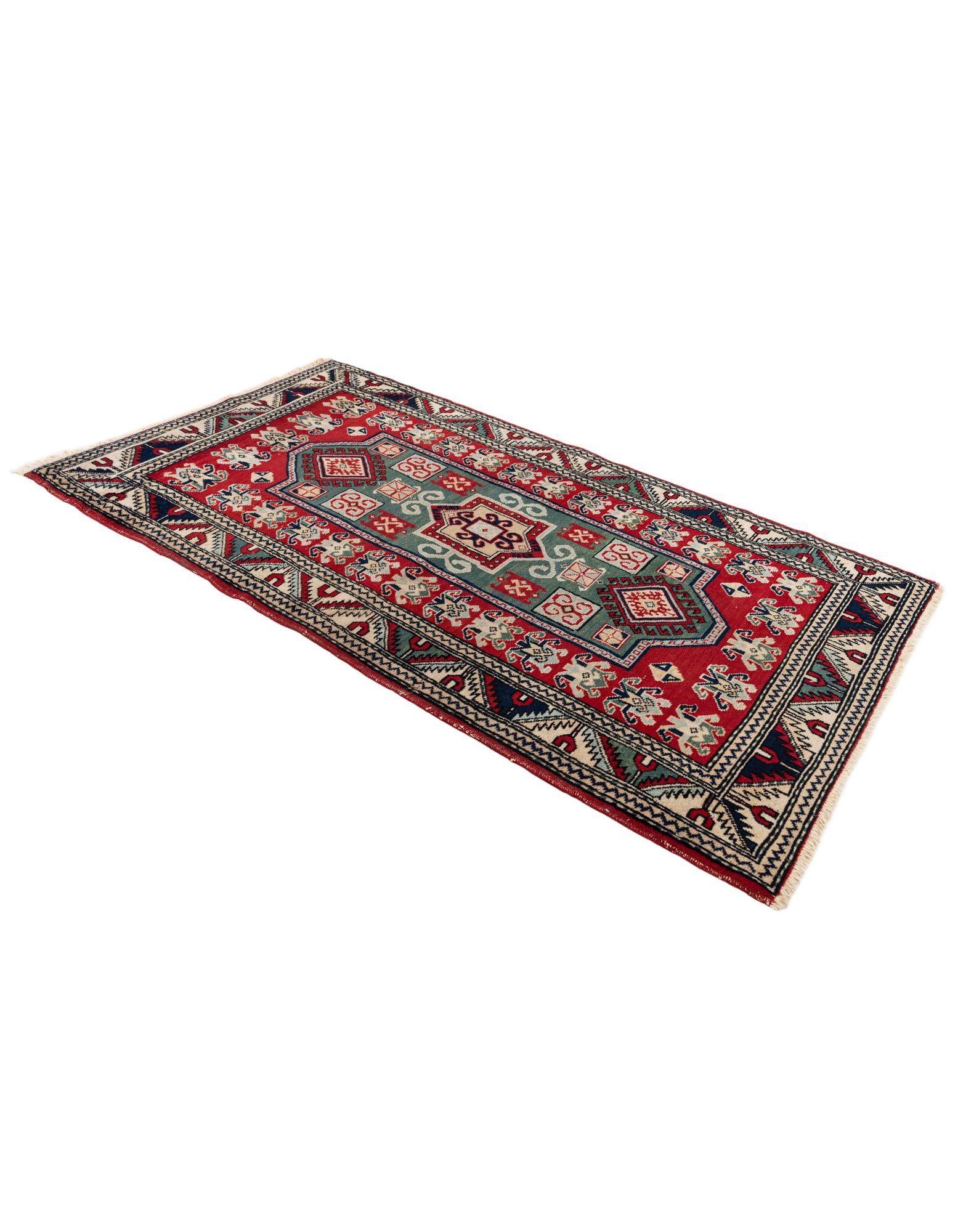 2' 11 x 5' 2 Hand Knotted Kazak Oriental Wool Rug