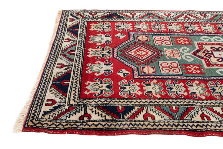 Detail image of 2' 11 x 5' 2 Hand Knotted Kazak Oriental Wool Rug