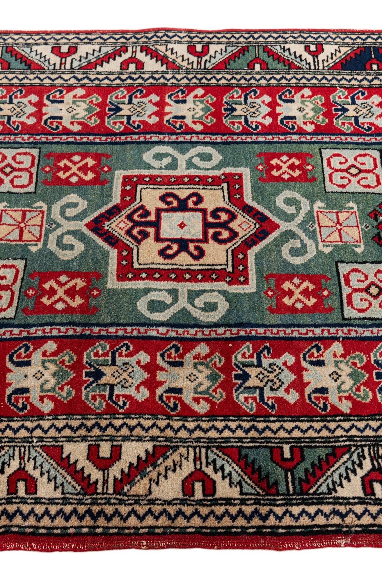 2' 11 x 5' 2 Hand Knotted Kazak Oriental Wool Rug