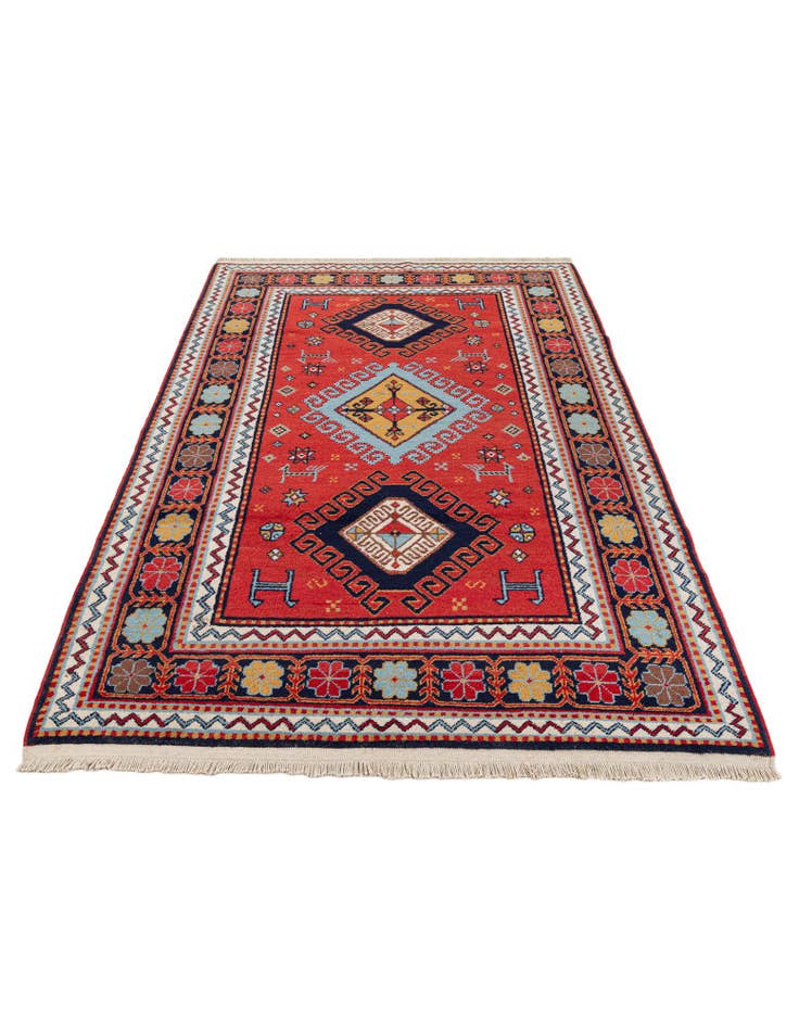 Detail image of 4' 3 x 6' 6 Hand Knotted Kazak Rug