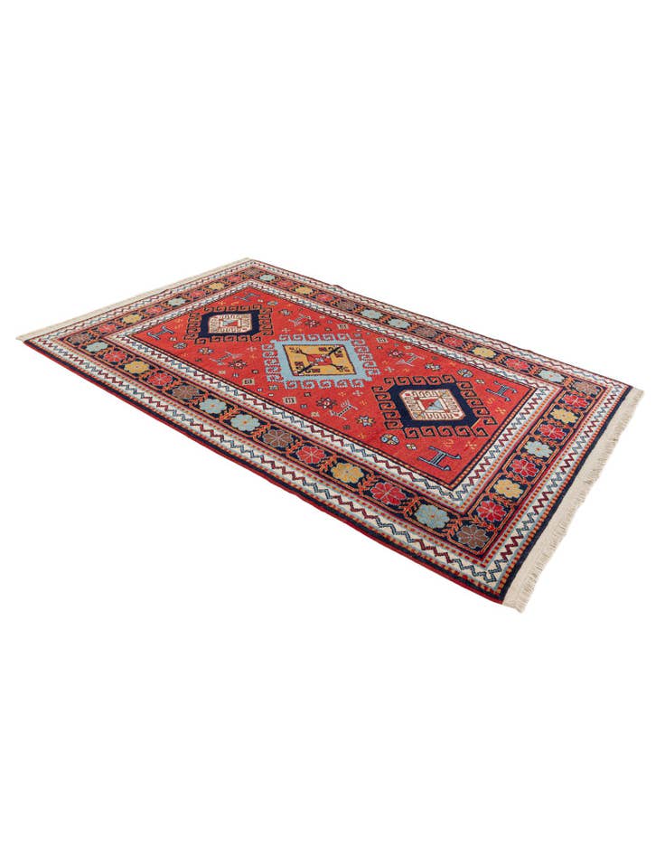 Detail image of 4' 3 x 6' 6  Hand Knotted Kazak Rug