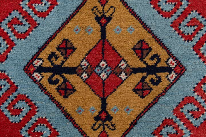 4' 3 x 6' 6 Hand Knotted Kazak Rug