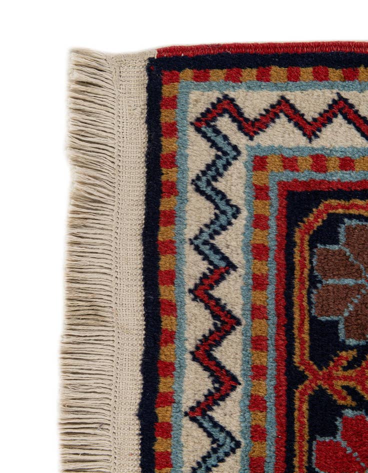 Detail image of 4' 3 x 6' 6  Hand Knotted Kazak Rug