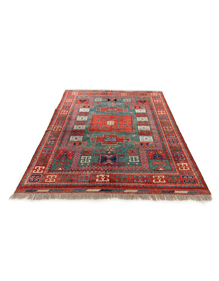 175cm x 220cm Hand Knotted Kazak Wool Rug