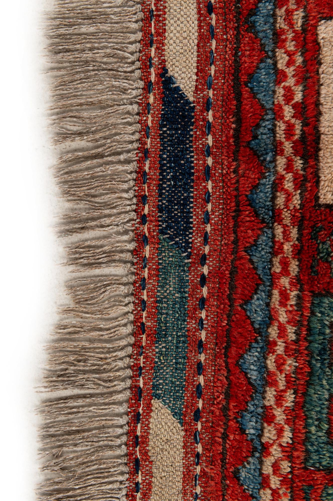 175cm x 220cm Hand Knotted Kazak Wool Rug