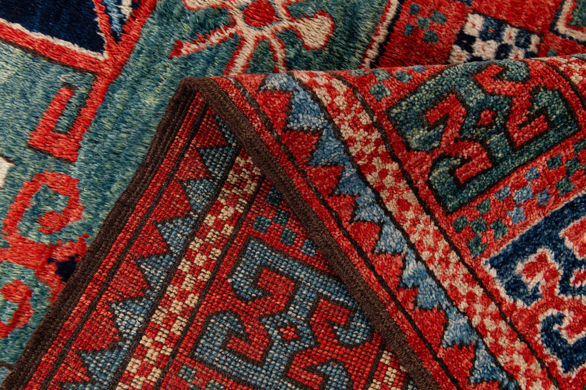 175cm x 220cm Hand Knotted Kazak Wool Rug