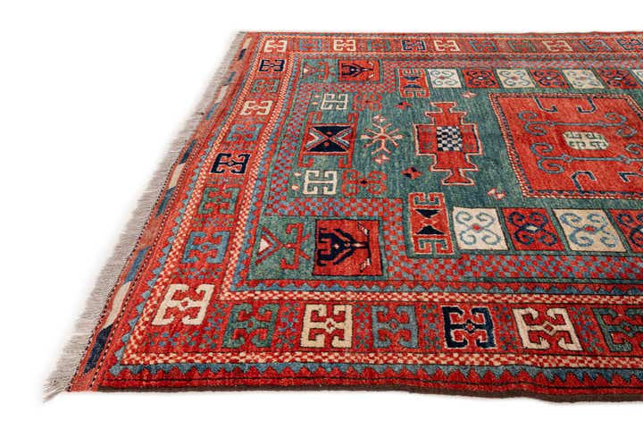 175cm x 220cm Hand Knotted Kazak Wool Rug