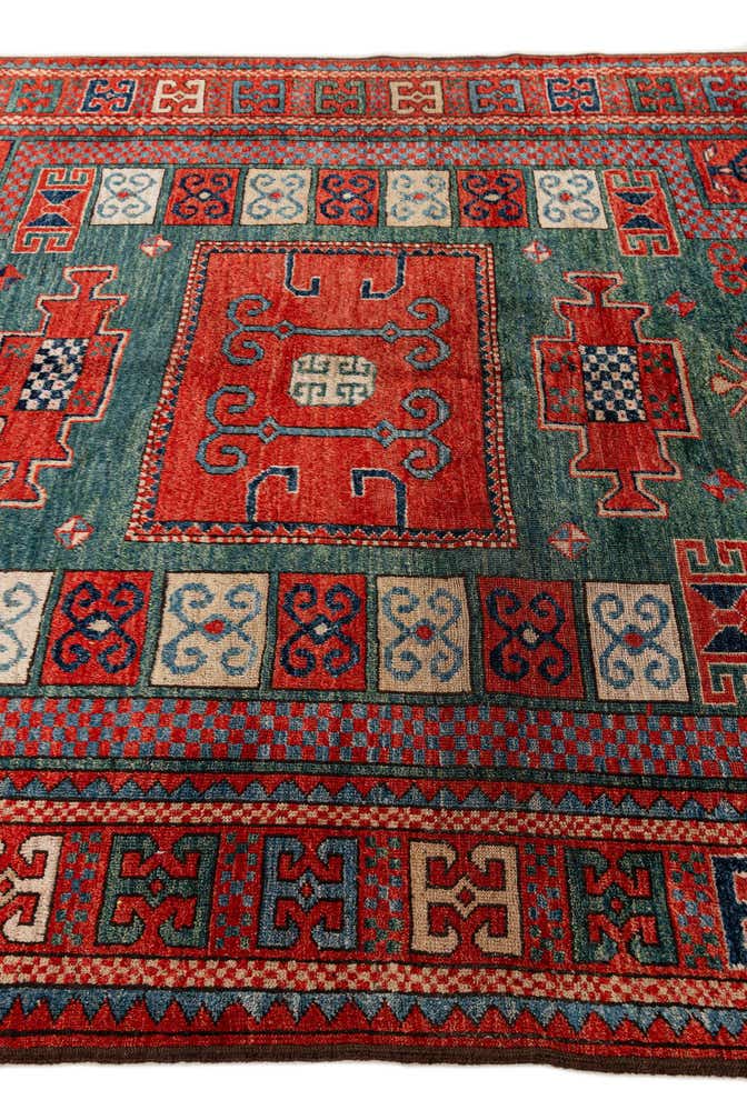 175cm x 220cm Hand Knotted Kazak Wool Rug