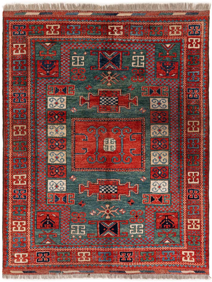 Detail image of 175cm x 220cm Hand Knotted Kazak Wool Rug