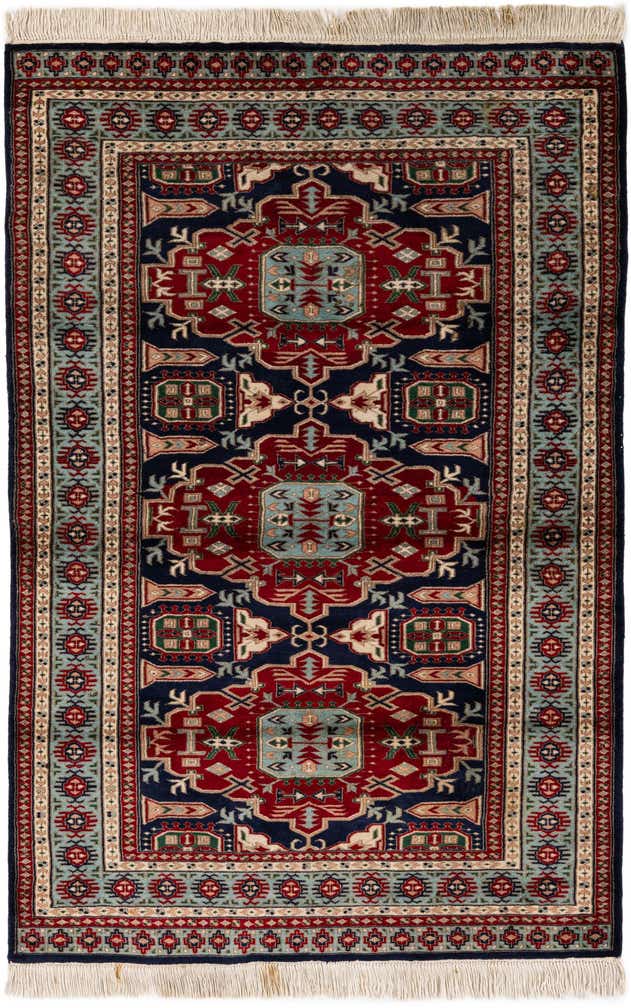 4' x 6' 1 Hand Knotted Kazak Rug