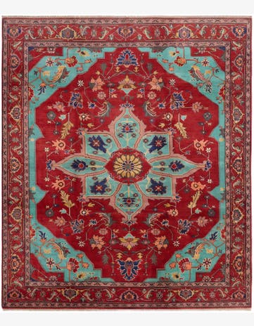 8' 4 x 9' 8 Hand Knotted Kazak Rug