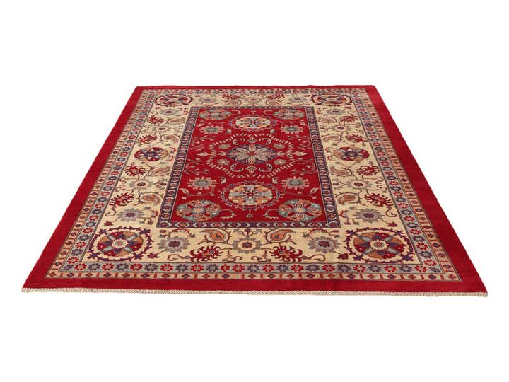 6' 7 x 9' 4 Hand Knotted Kazak Rug