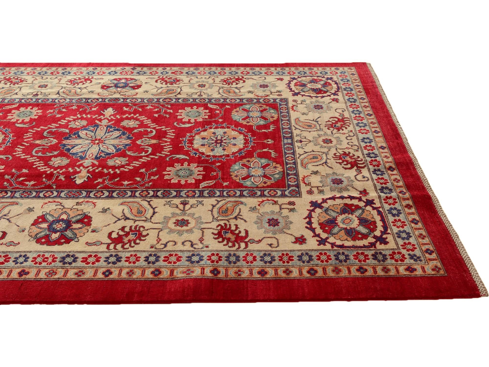 6' 7 x 9' 4 Hand Knotted Kazak Rug