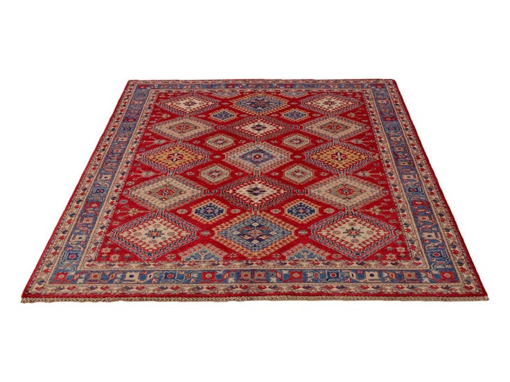 Detail image of 5' 7 x 7' 10 Hand Knotted Kazak Rug