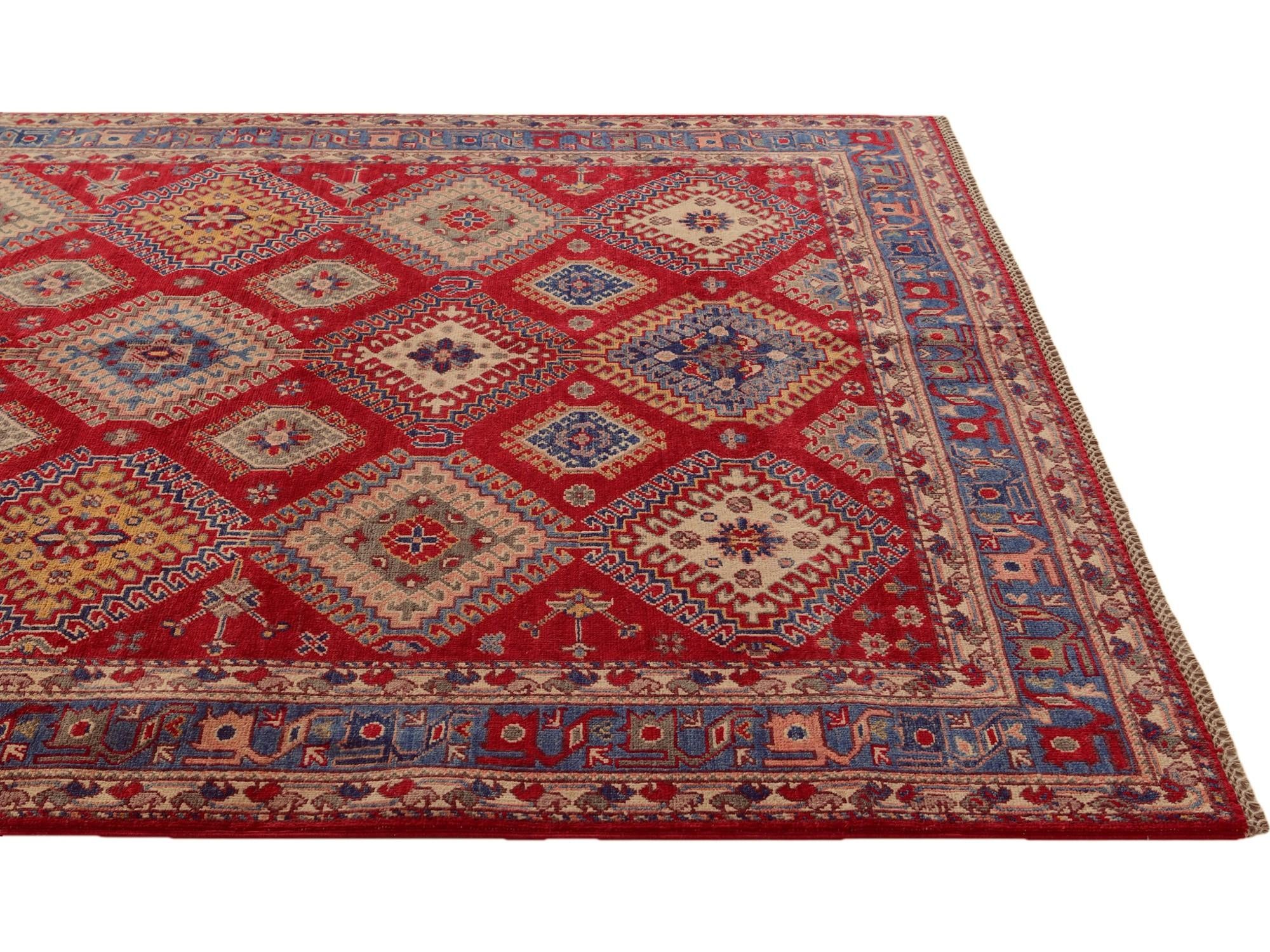 5' 7 x 7' 10 Hand Knotted Kazak Rug